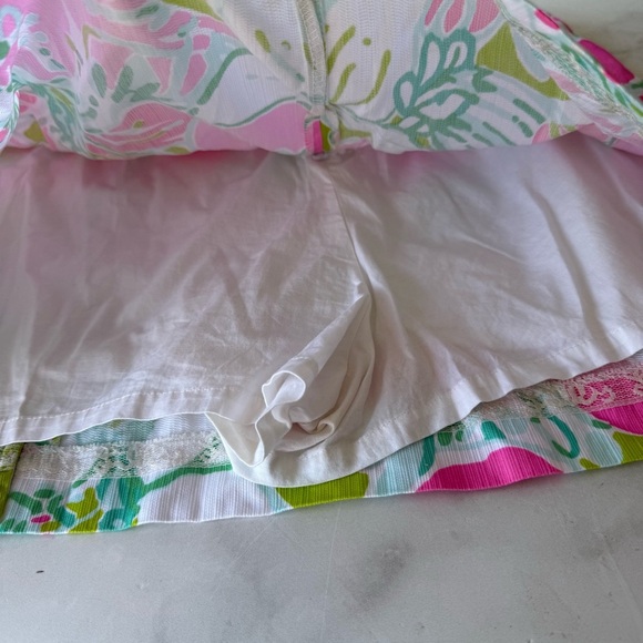 Lilly Pulitzer Size 8 Jasmine Skort in Flamingo Pink Don't Have a Cluck - Picture 7 of 7